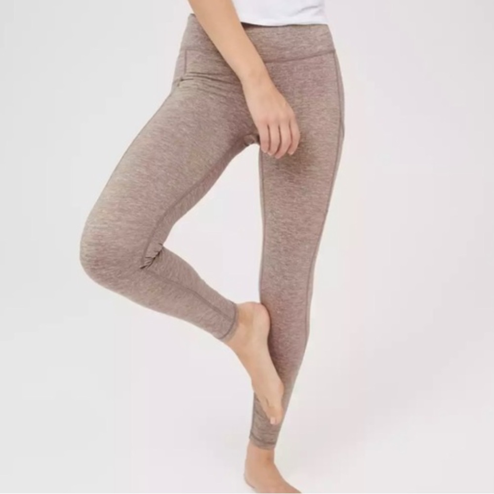Aerie the Hugger Hi-Rise Brown Leggings Size Medium